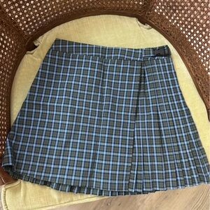 Wild Fable Blue and Black Checkered Skirt